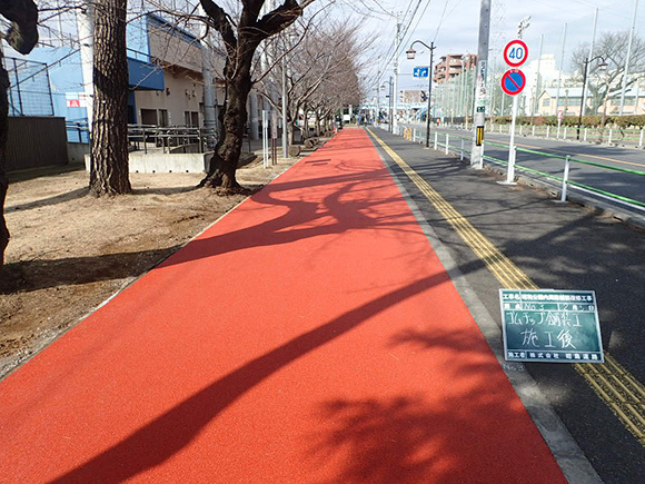 写真：昭和公園園路改修工事　施工後